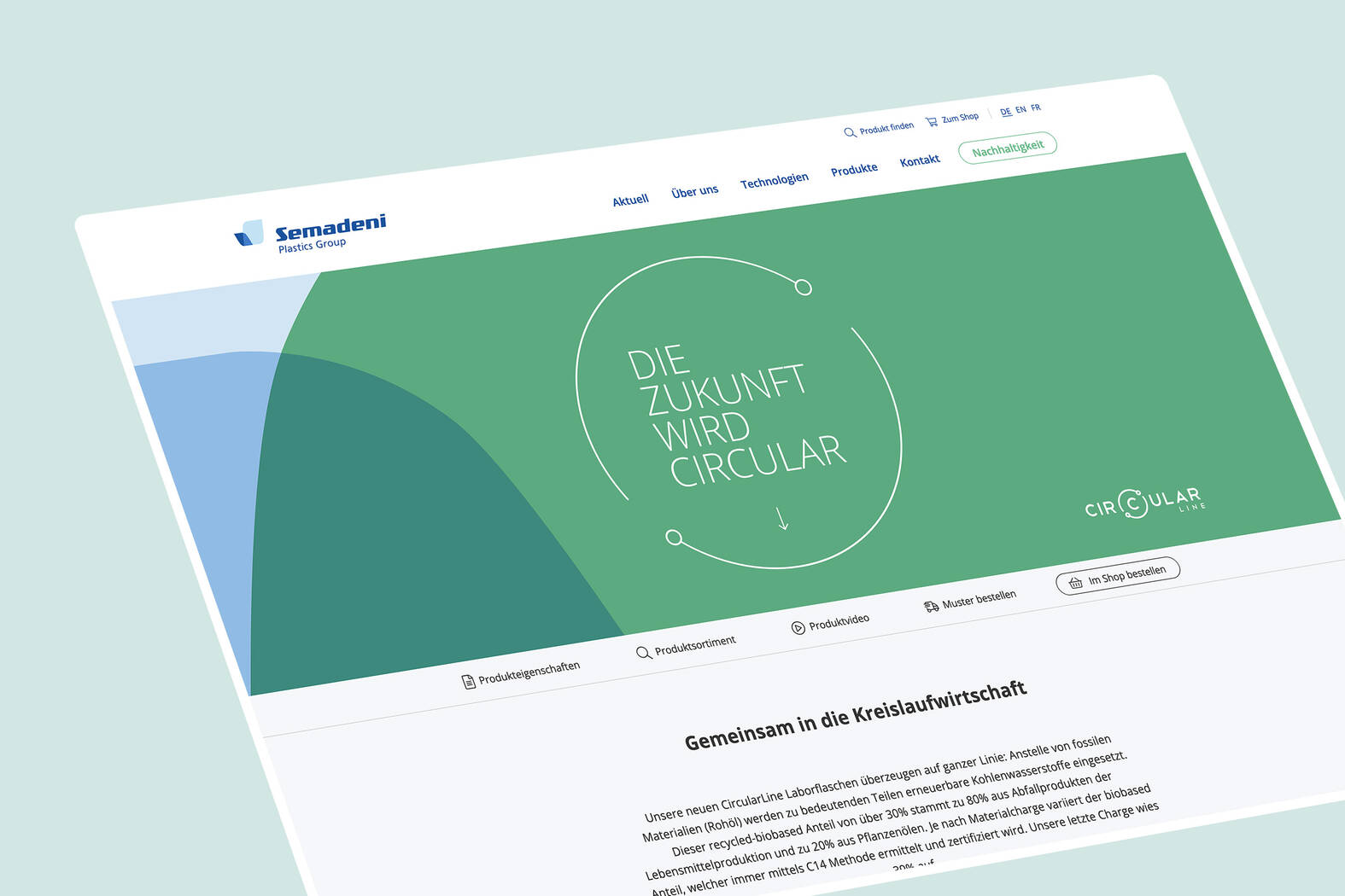 CircularLinie by Semadeni AG – Responsive Website