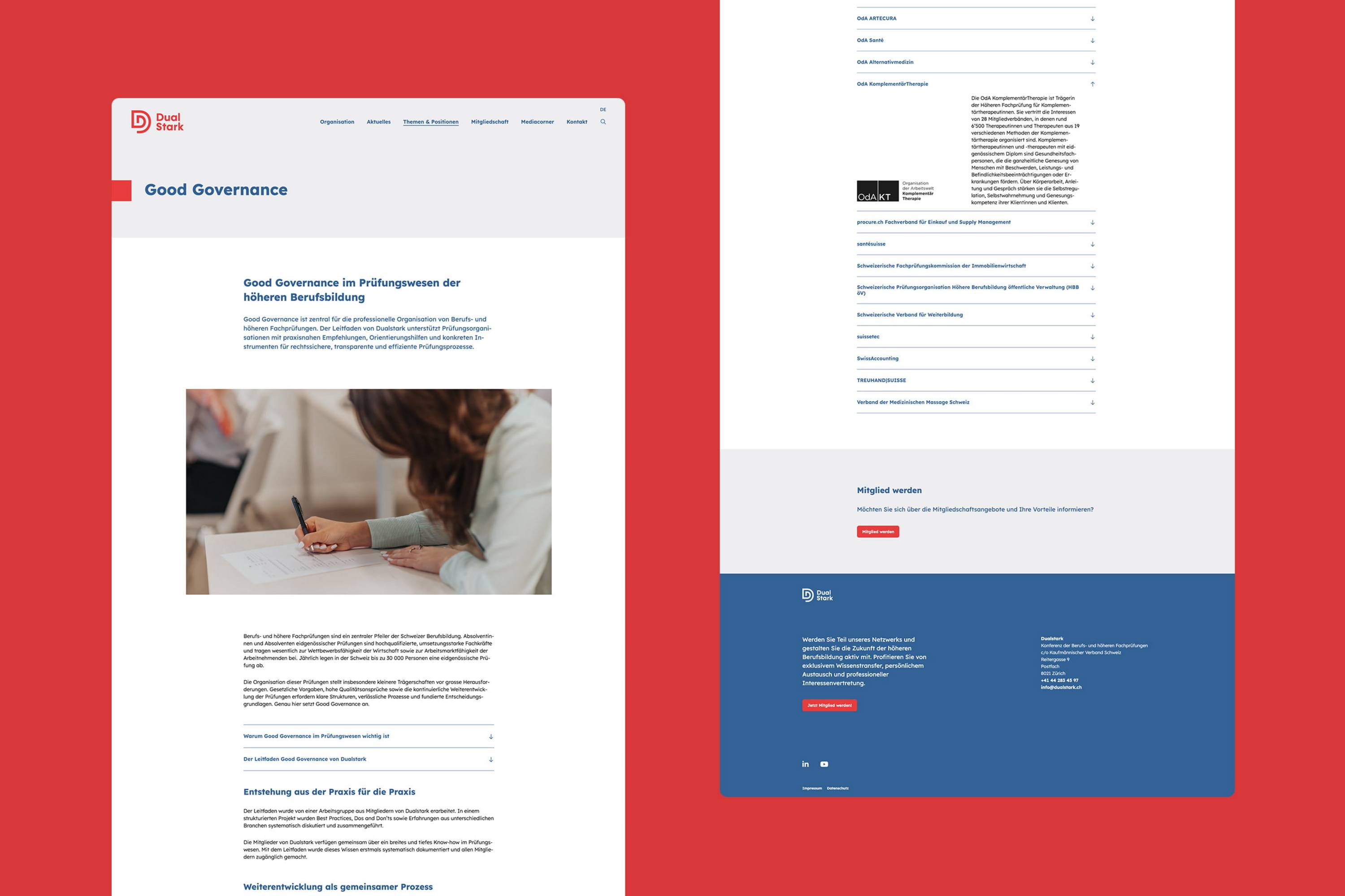 dualstark Website Desktop