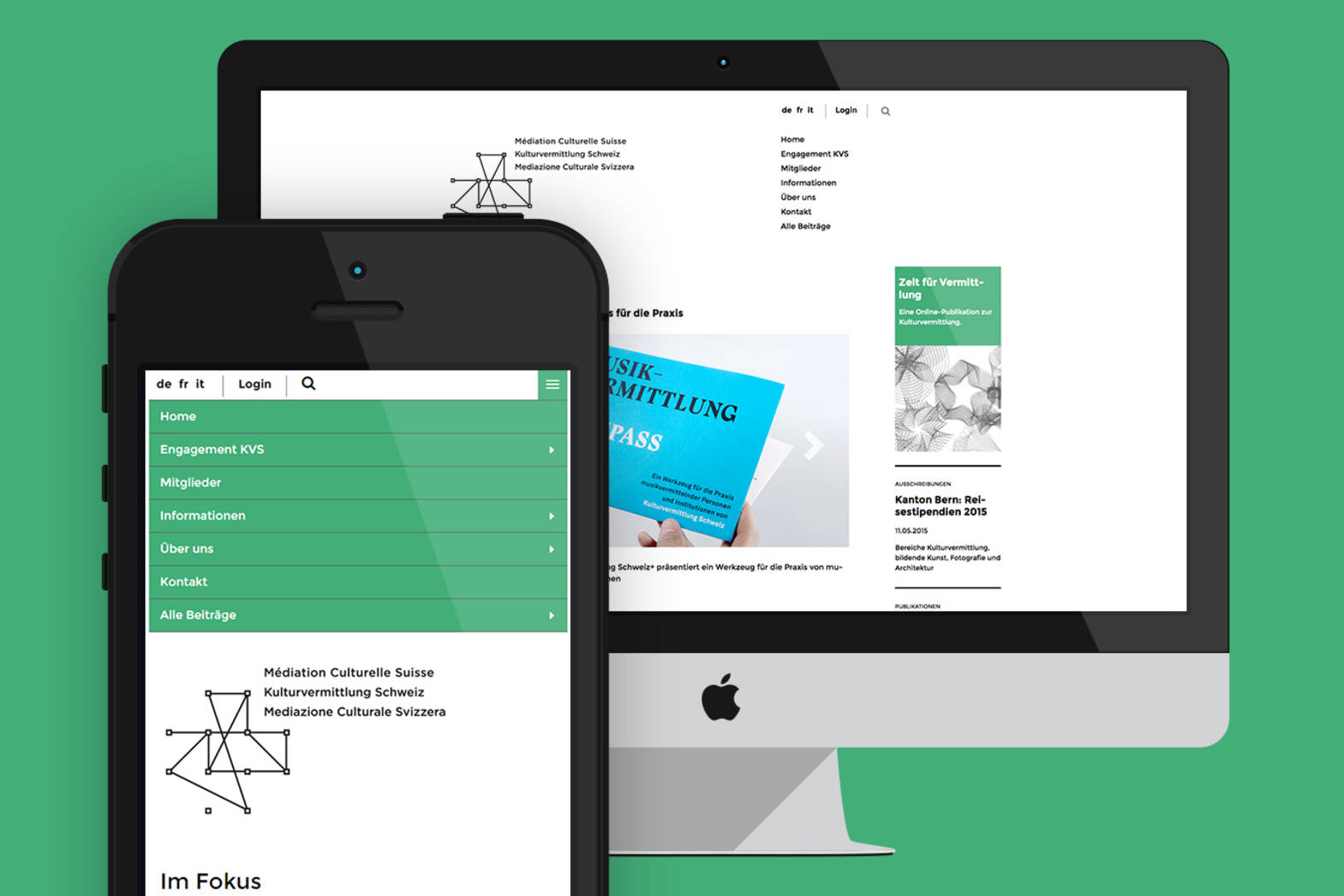 Kulturvermittlung Schweiz – Responsive Website
