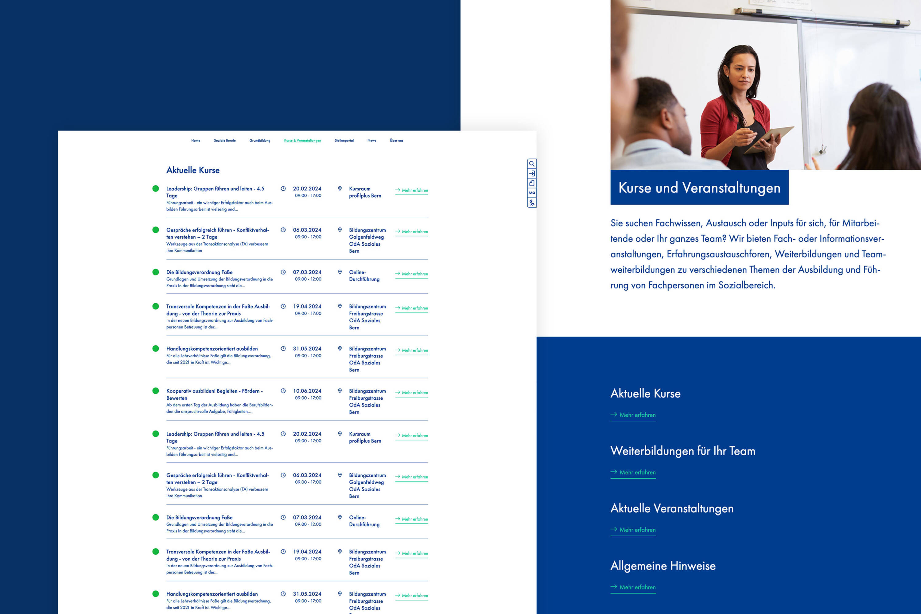 OdA Soziales Bern Website Desktop OdA Soziales Bern Website Desktop
