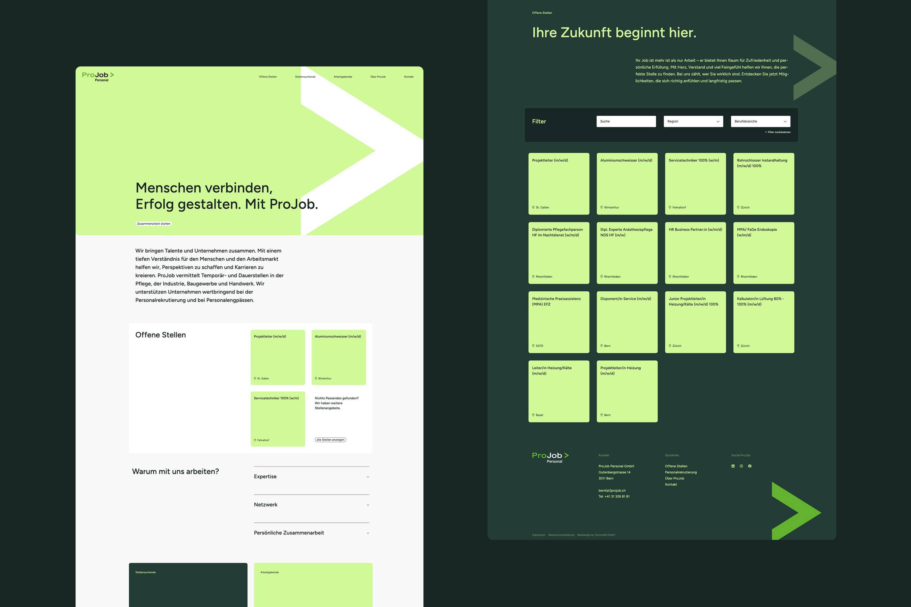ProJob Personal Website 