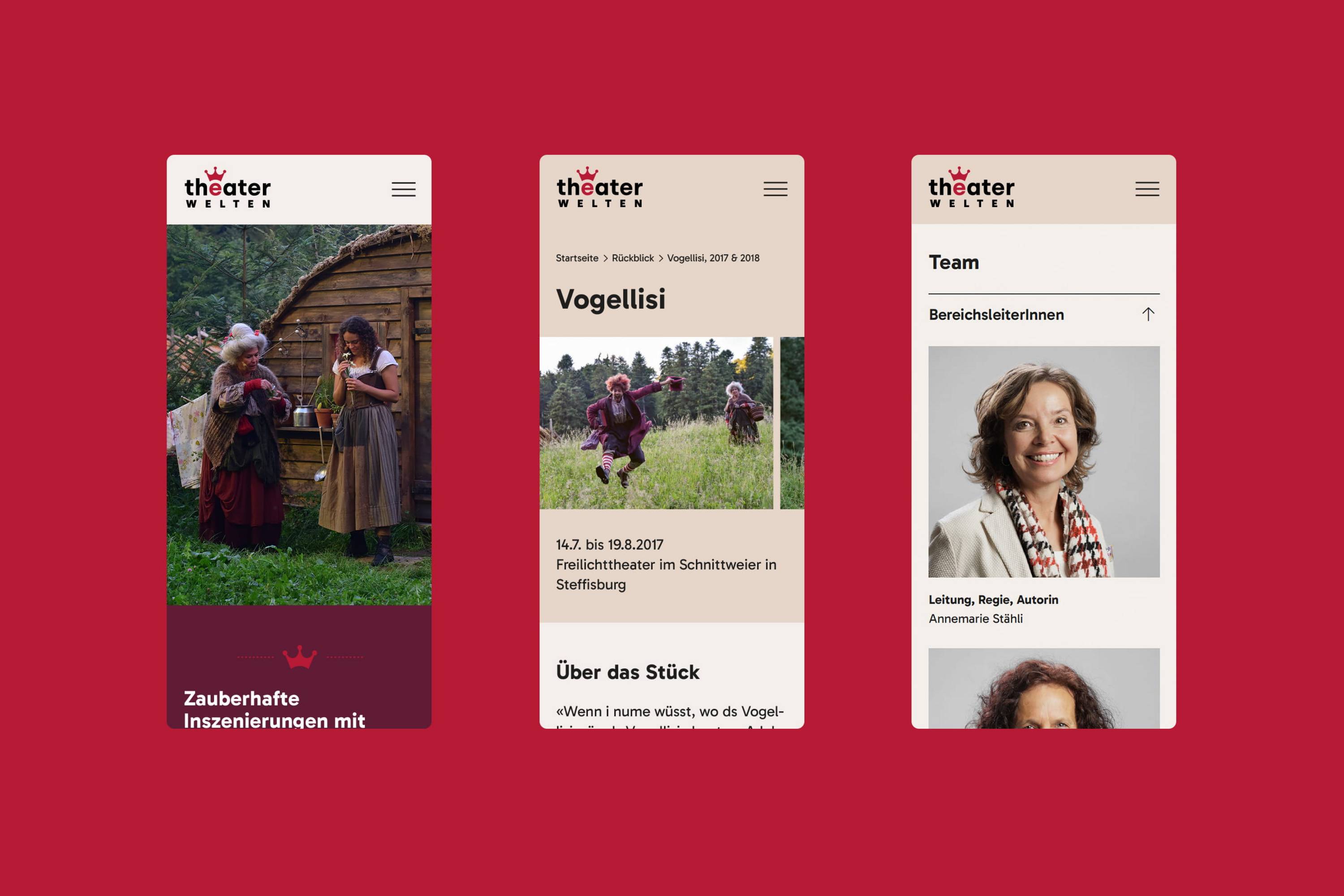 theaterwelten.ch Website Mobile