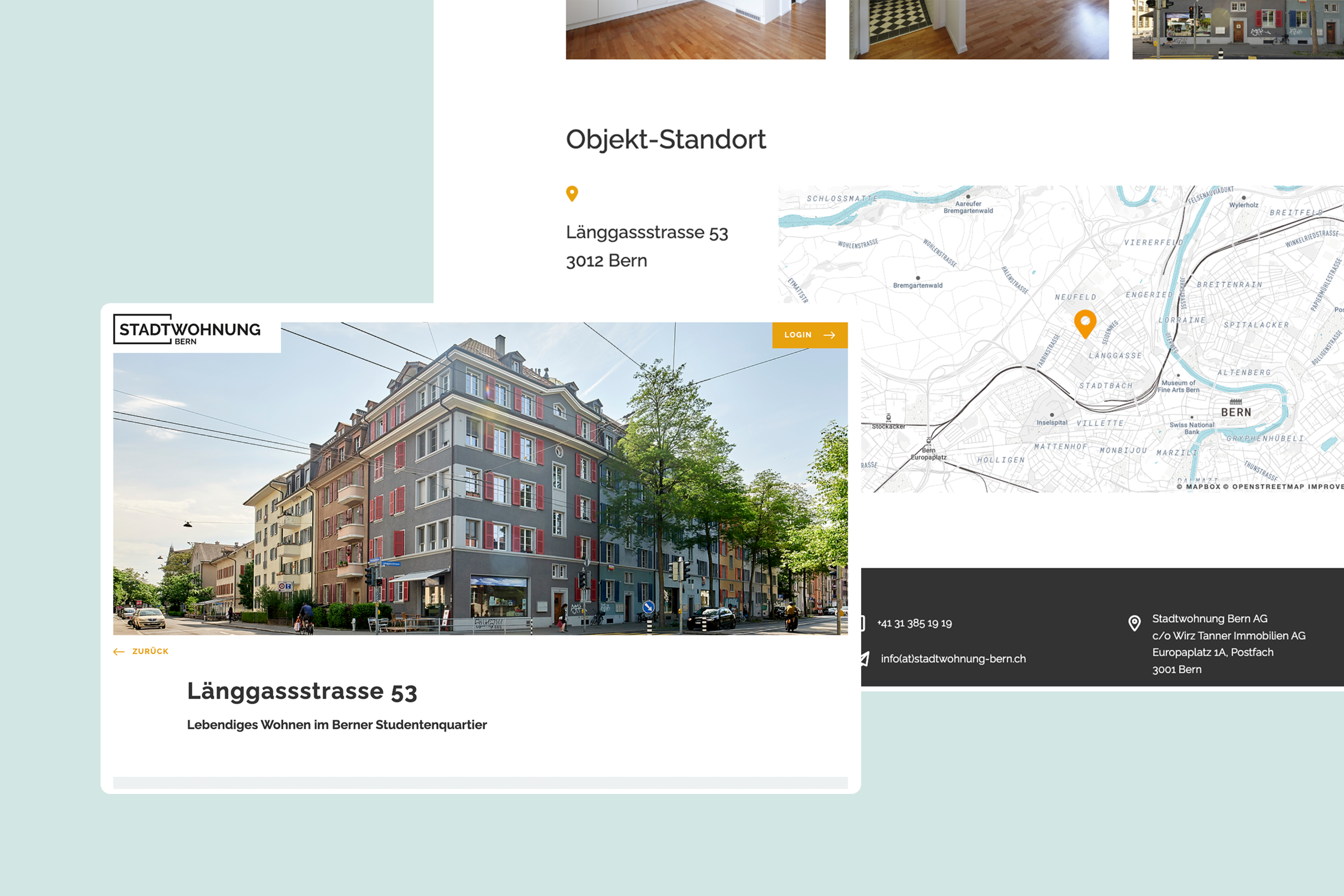 stadtwohnung-bern.ch, Beispiel Desktopansicht 1 stadtwohnung-bern.ch, Beispiel Desktopansicht 1