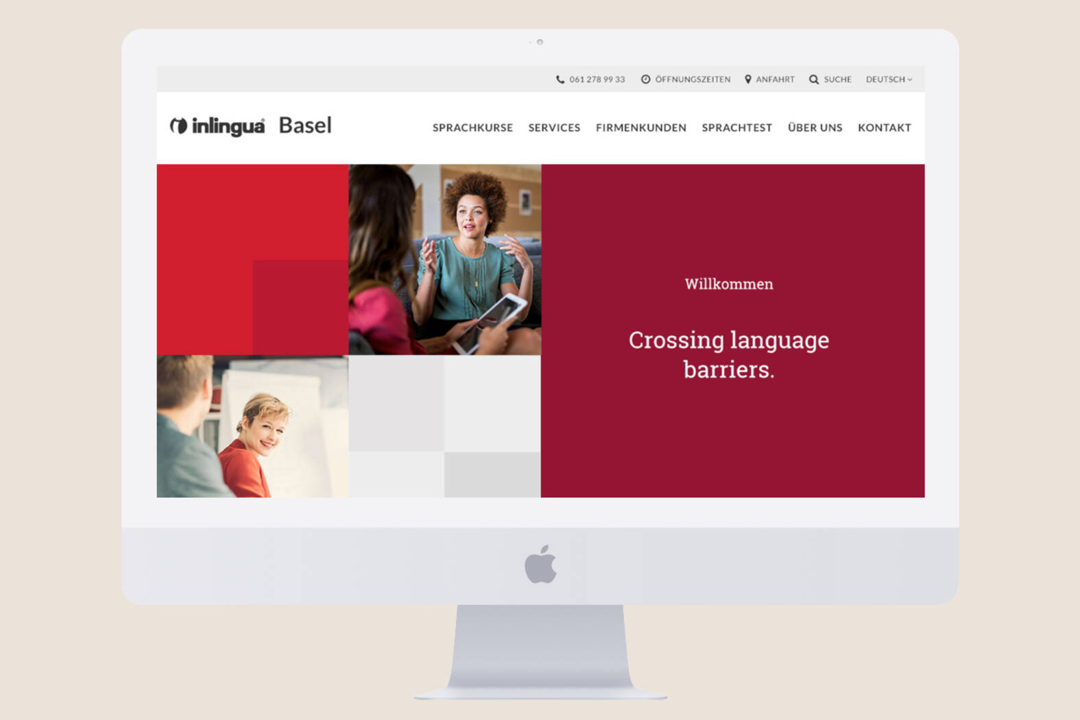 Inlingua Center – Screendesign Responsive Website