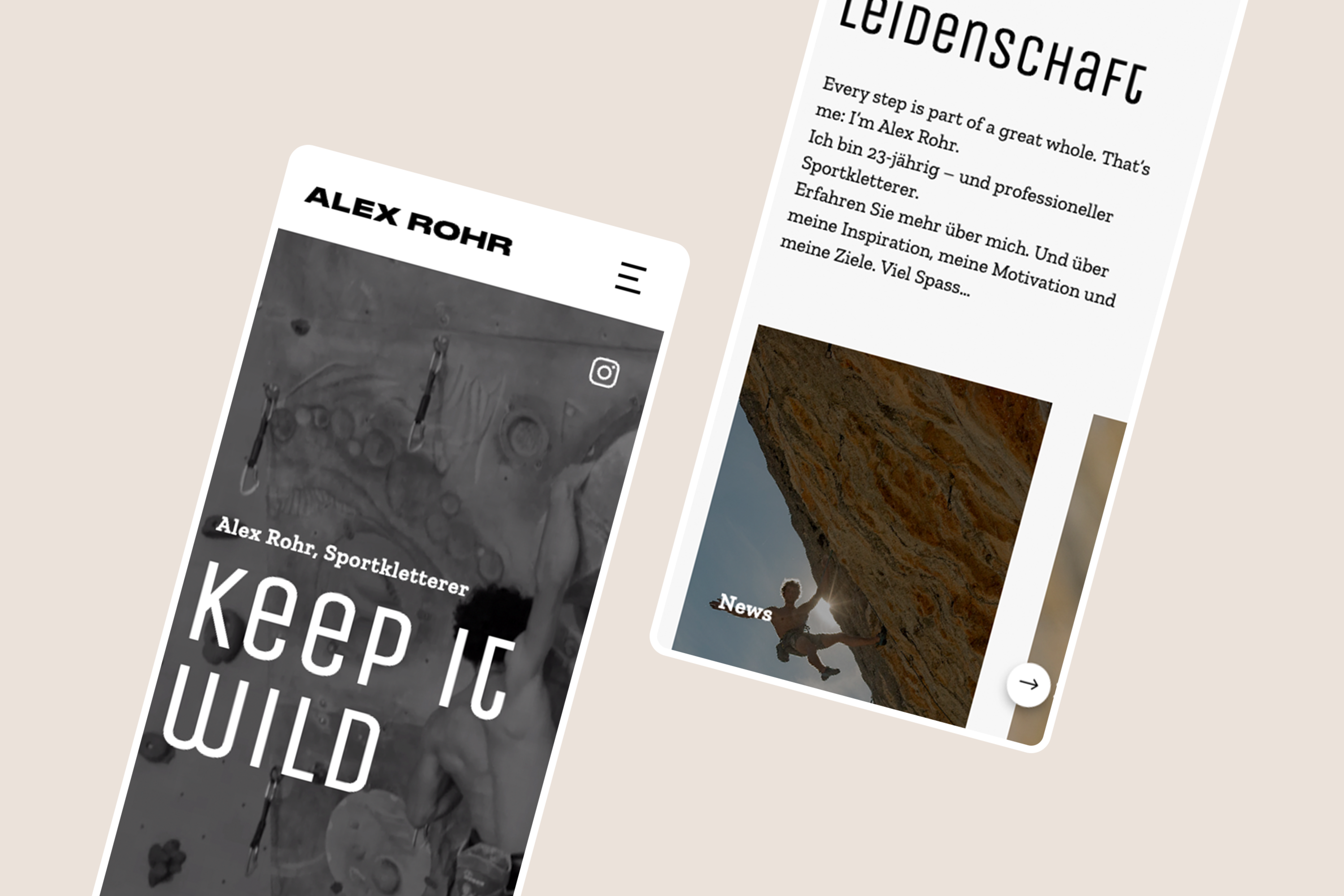 alexrohr.com - Beispiel Mobilansicht alexrohr.com - Beispiel Mobilansicht