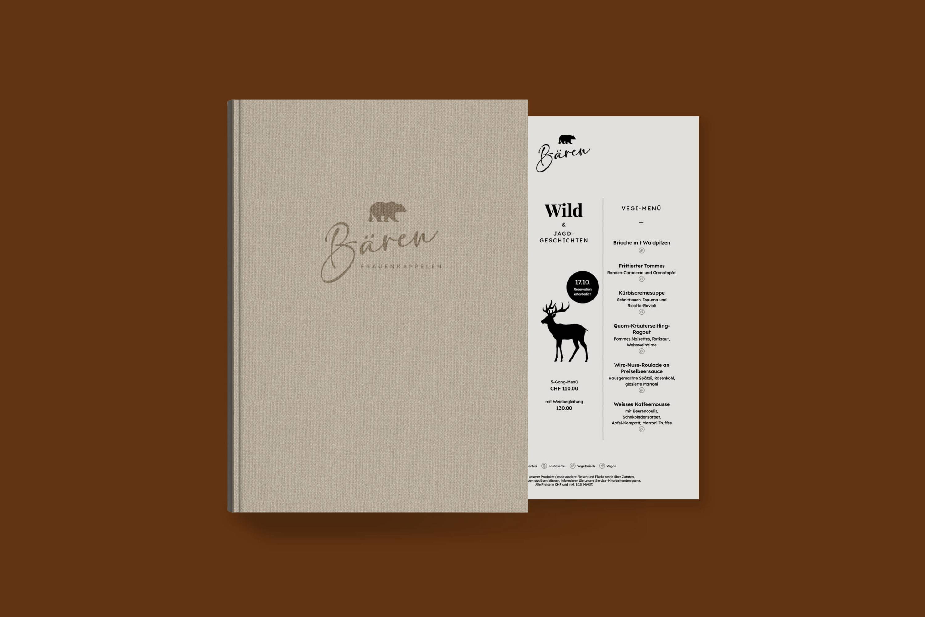 Bären Frauenkappelen Speisekarte
