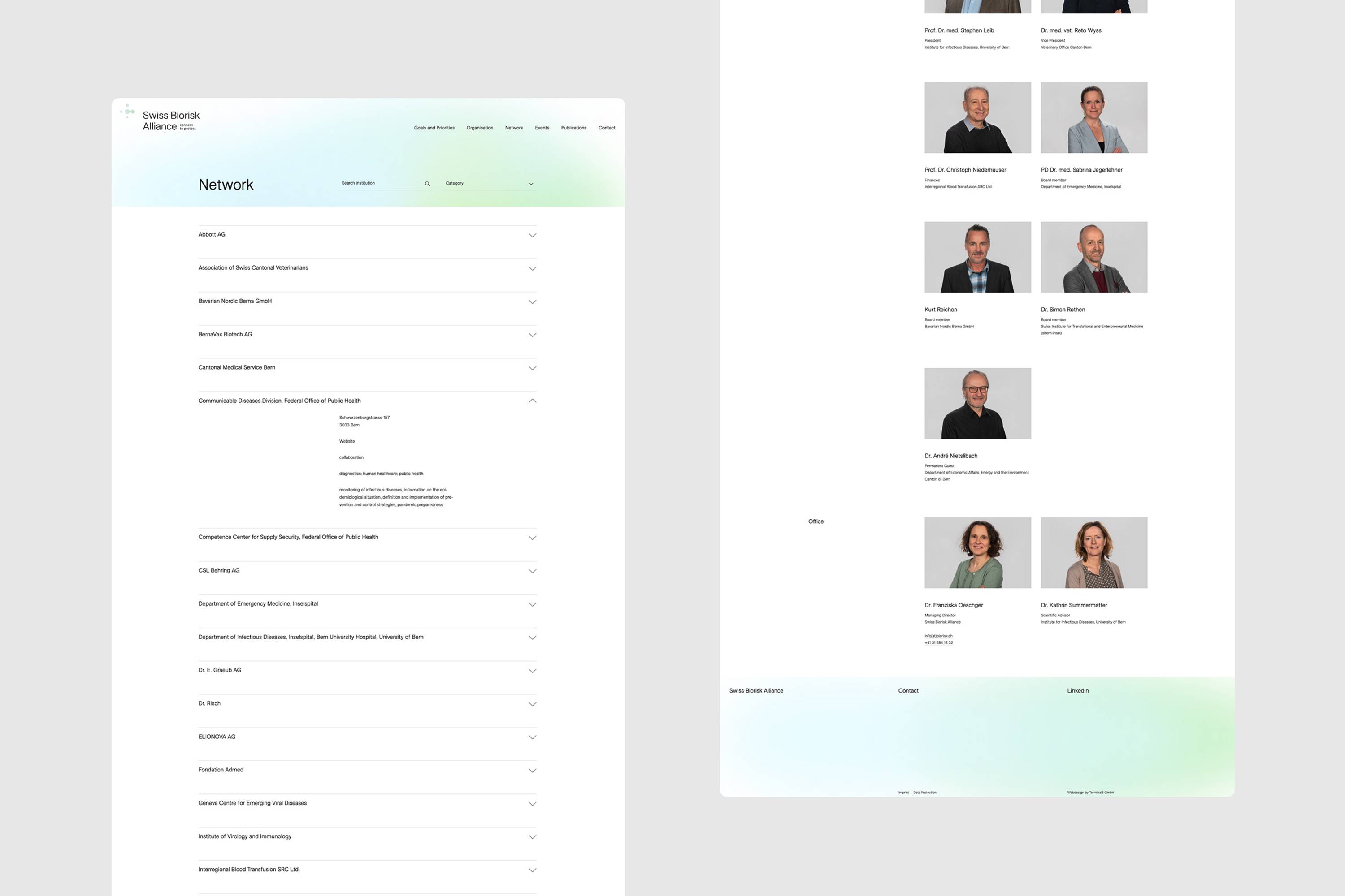 Swiss Biorisk Alliance Website