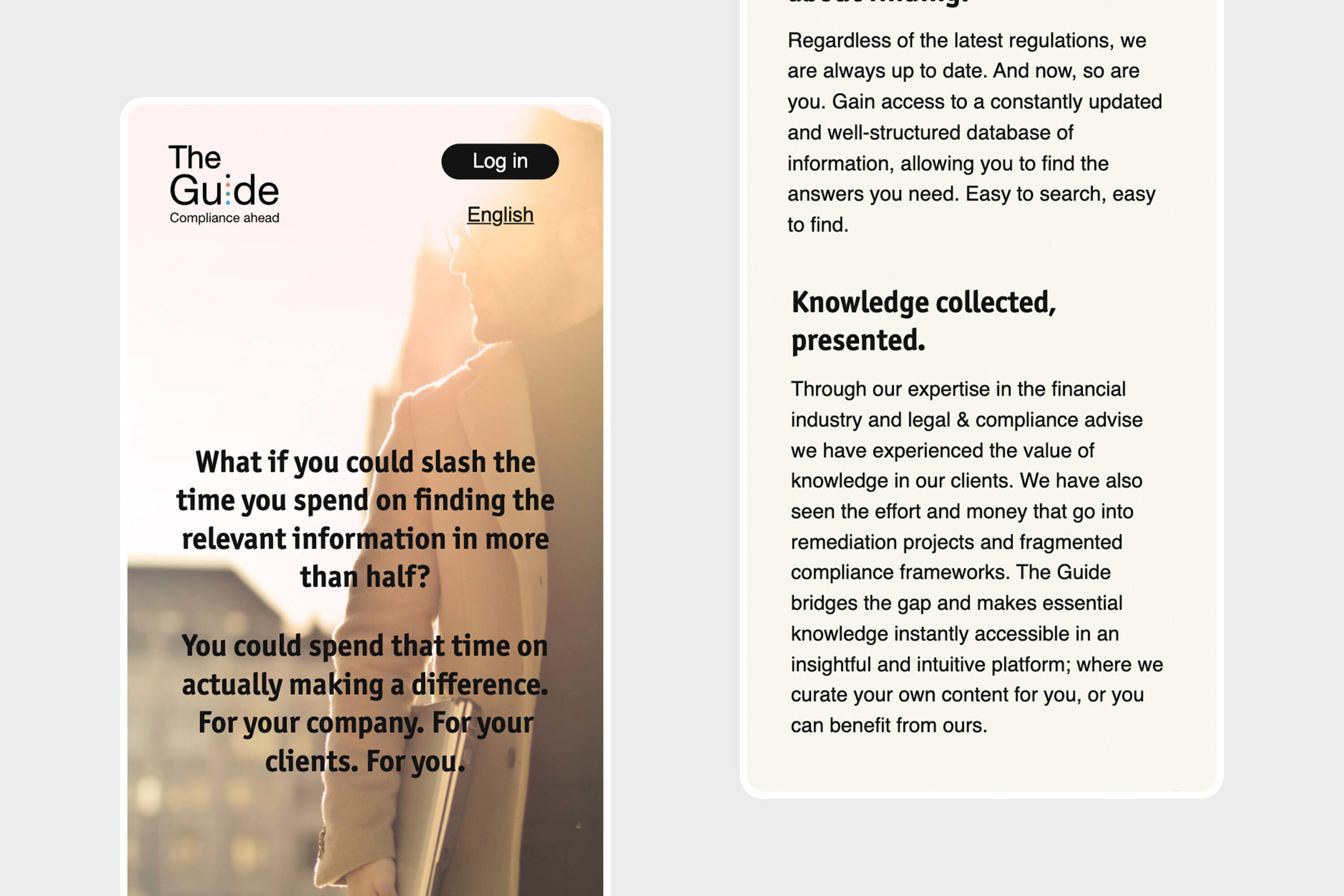 Mobile Ansicht Webseite The Guide