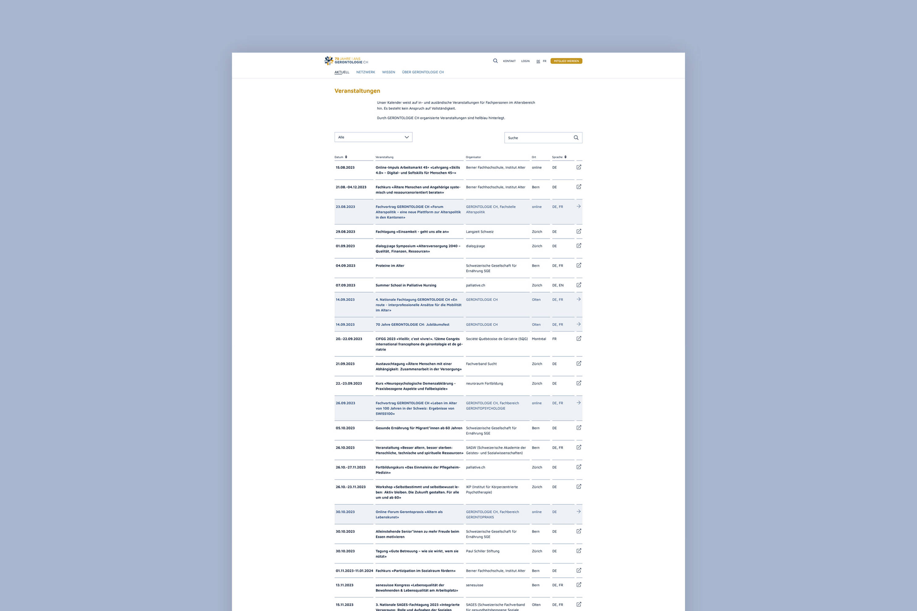 Gerontologie.ch Website Gerontologie.ch Website