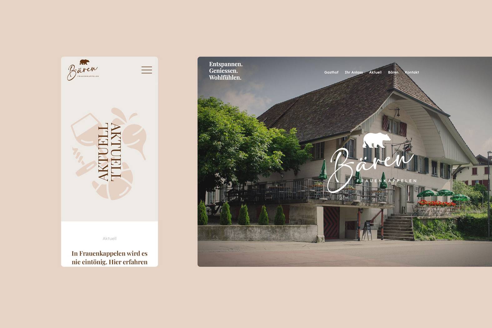 Bären Frauenkappelen – Branding & Responsive Website