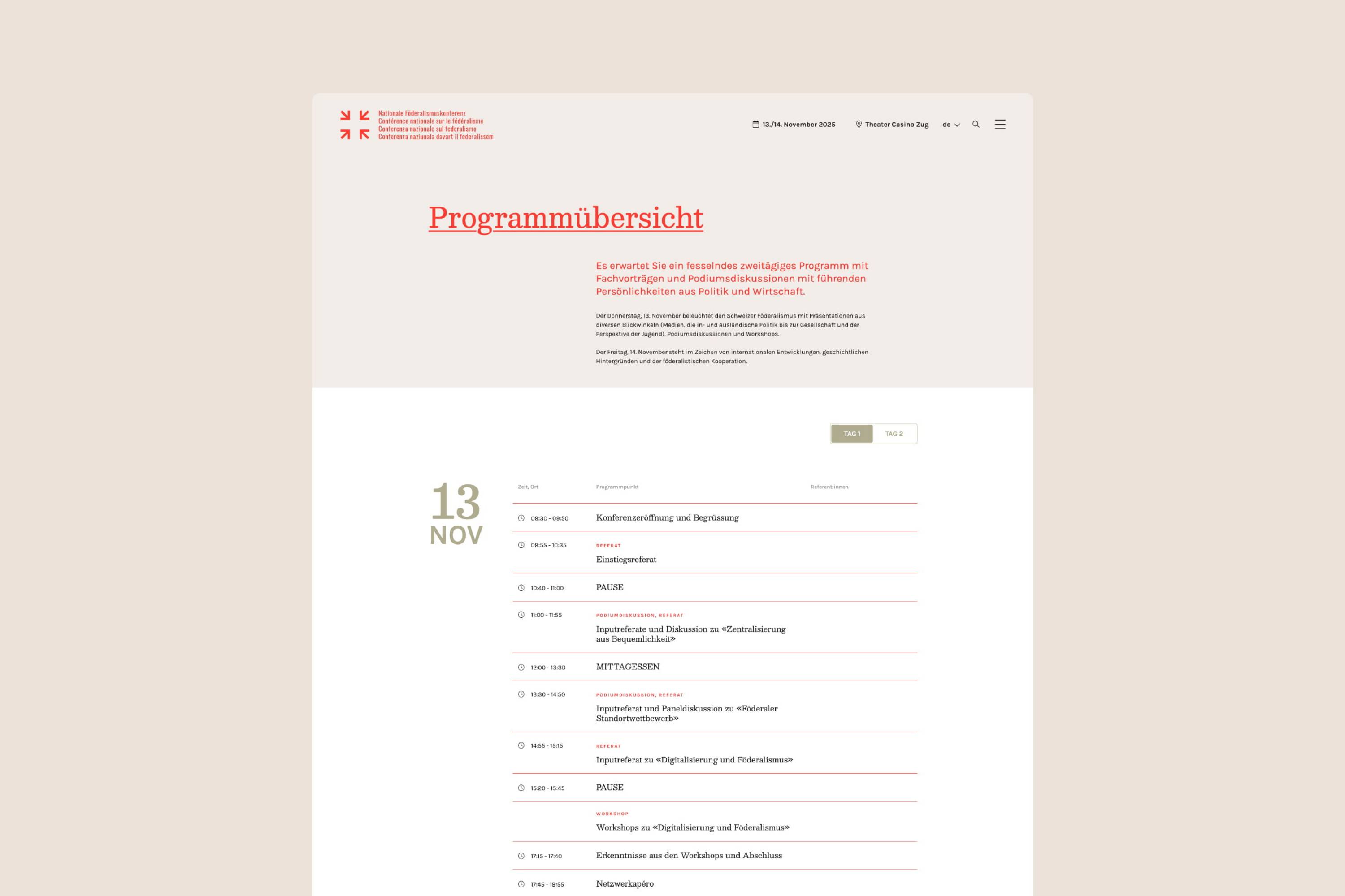 Nationale Föderalismuskonferenz Website Nationale Föderalismuskonferenz Website