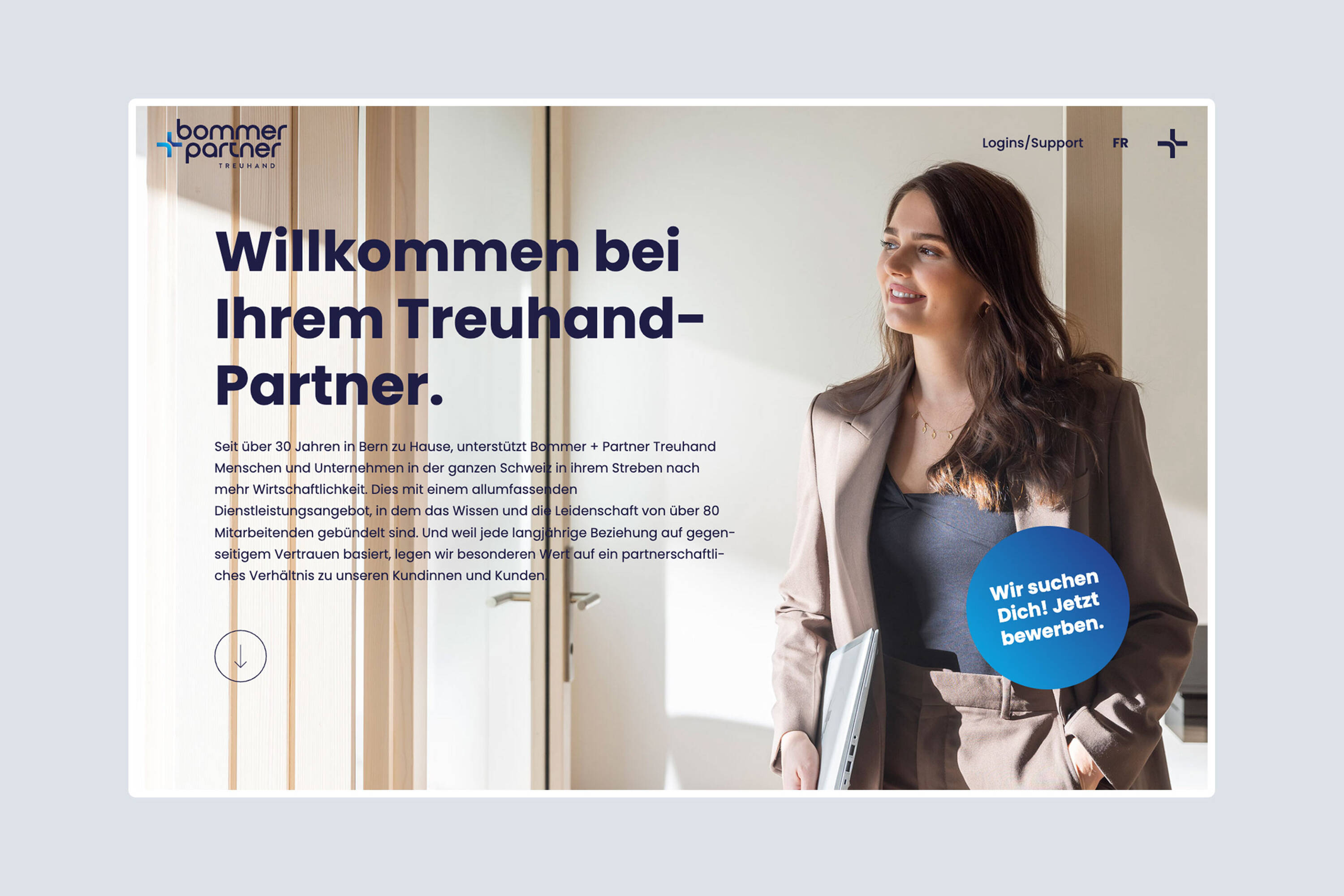 Website für Bommer + Partner Treuhand Website für Bommer + Partner Treuhand