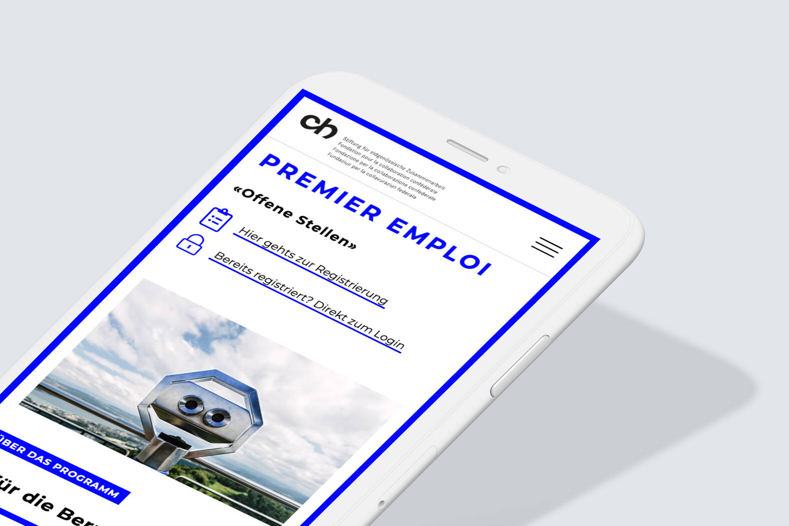 ch Stiftung – Webapplikation