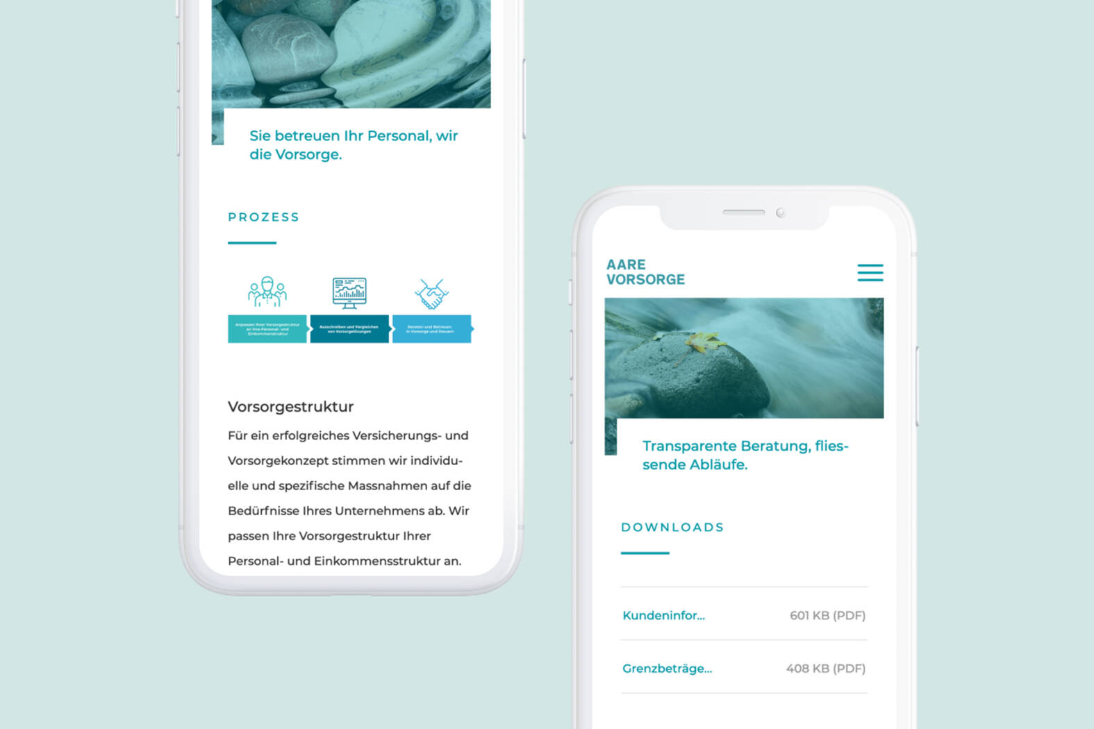 Aare Vorsorge – Responsive Website