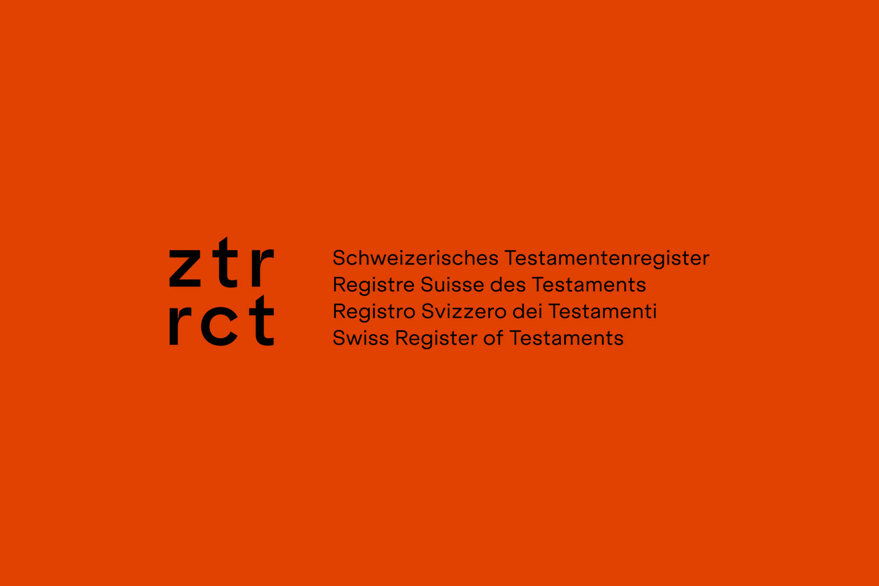 Logo Schweizerisches Testamentenregister ZTR Logo Schweizerisches Testamentenregister ZTR