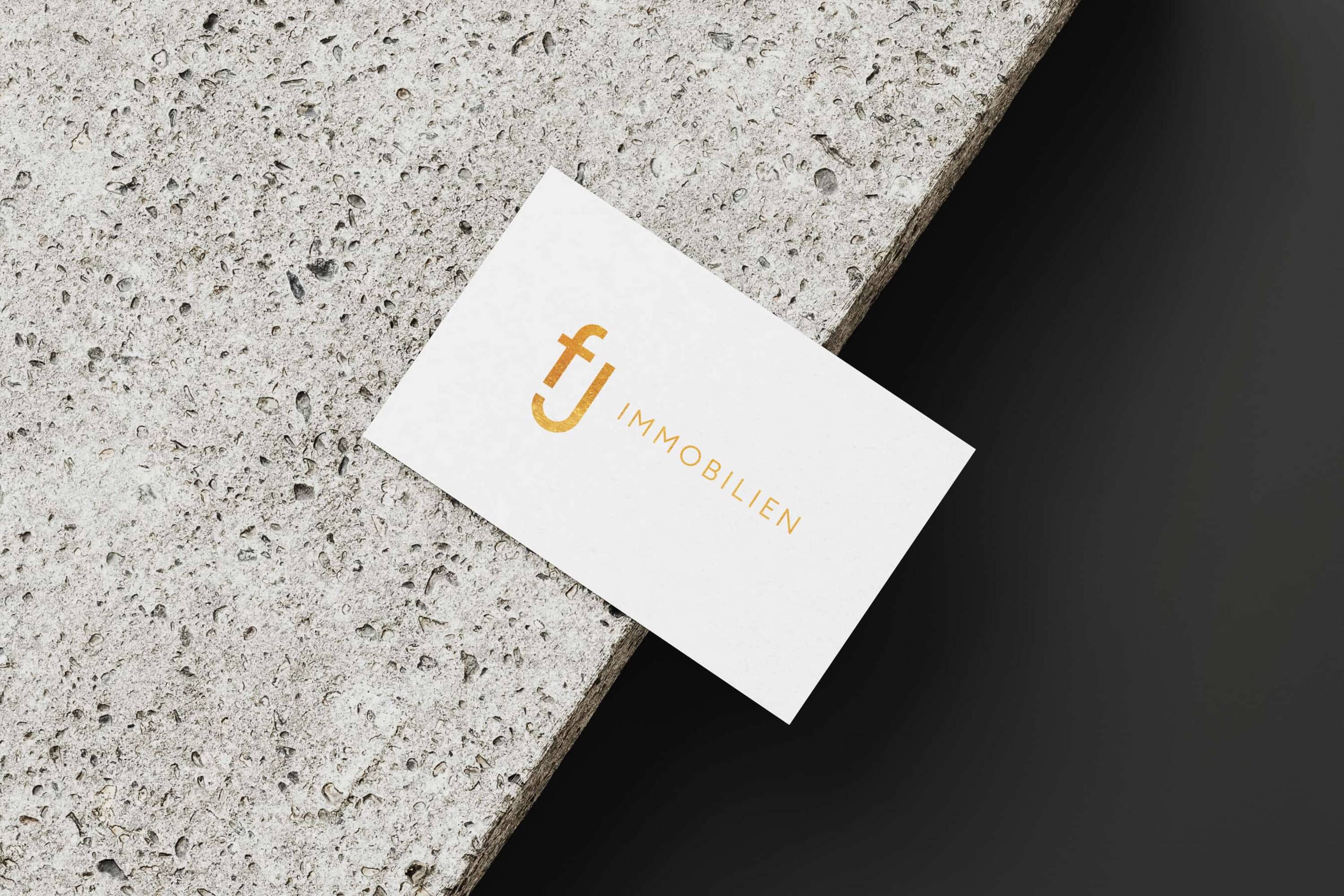FJ Immobilien Branding Visitenkarte FJ Immobilien Branding Visitenkarte