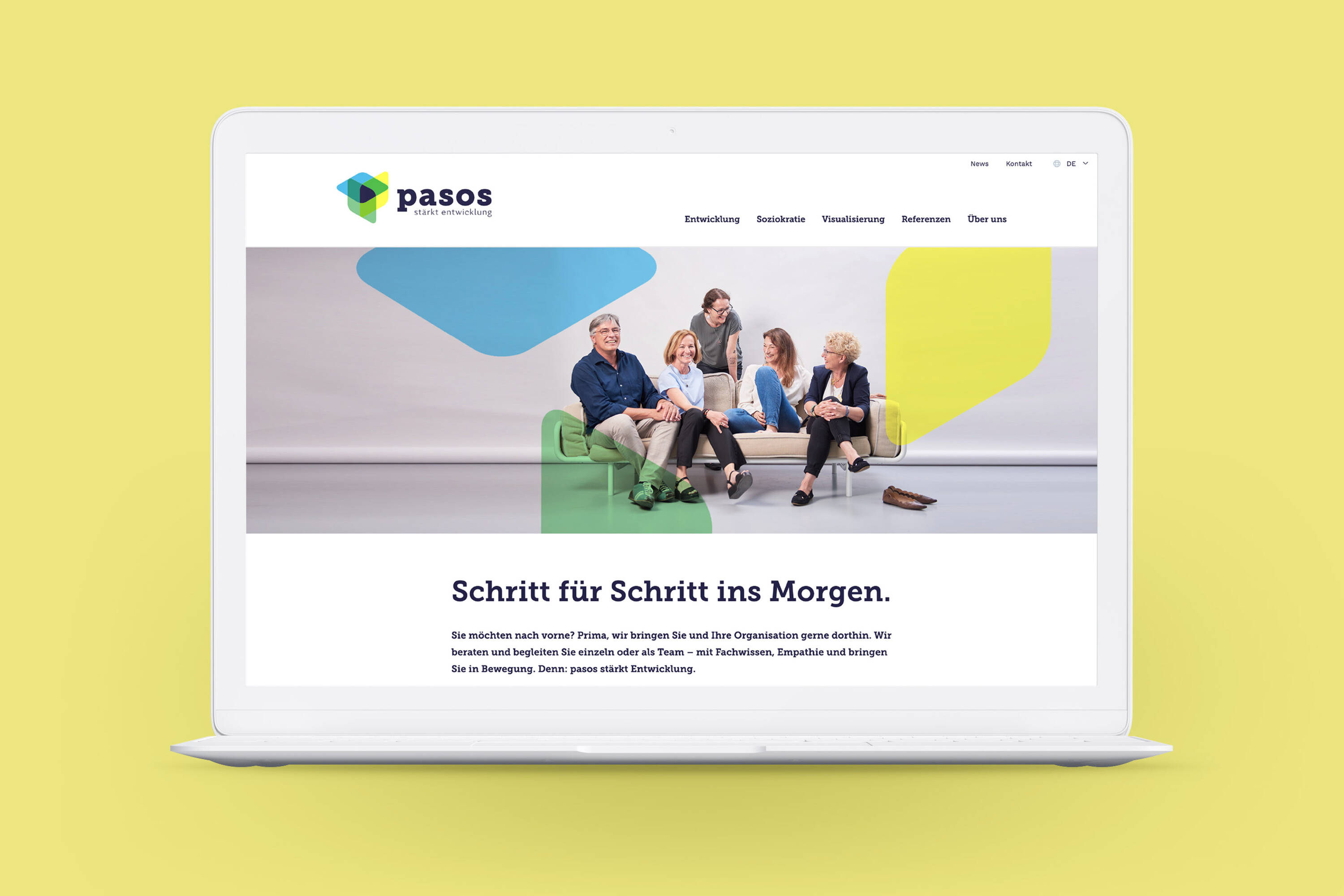 pasos consulting – responsive Website Macbook