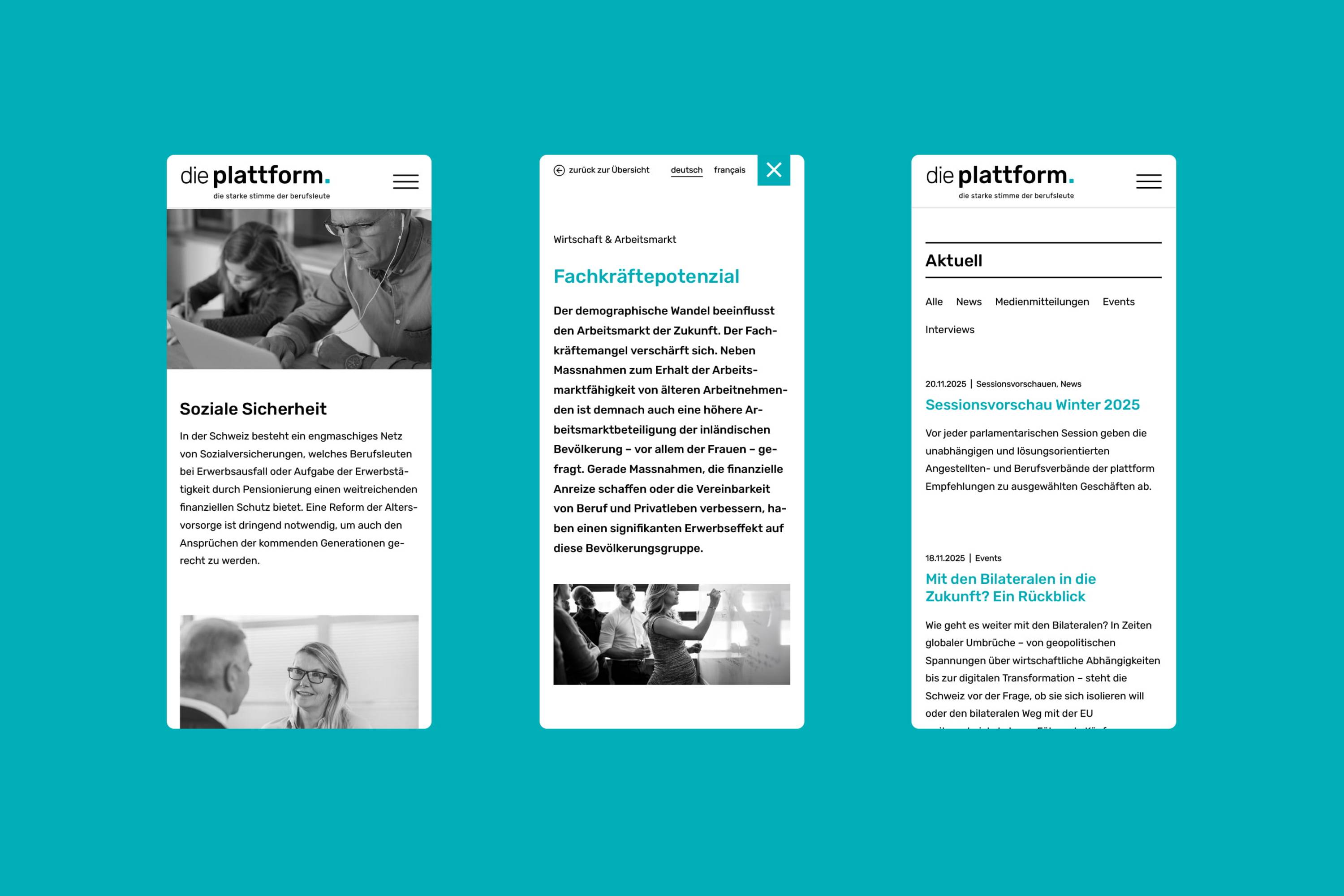 die plattform Website Mobile die plattform Website Mobile