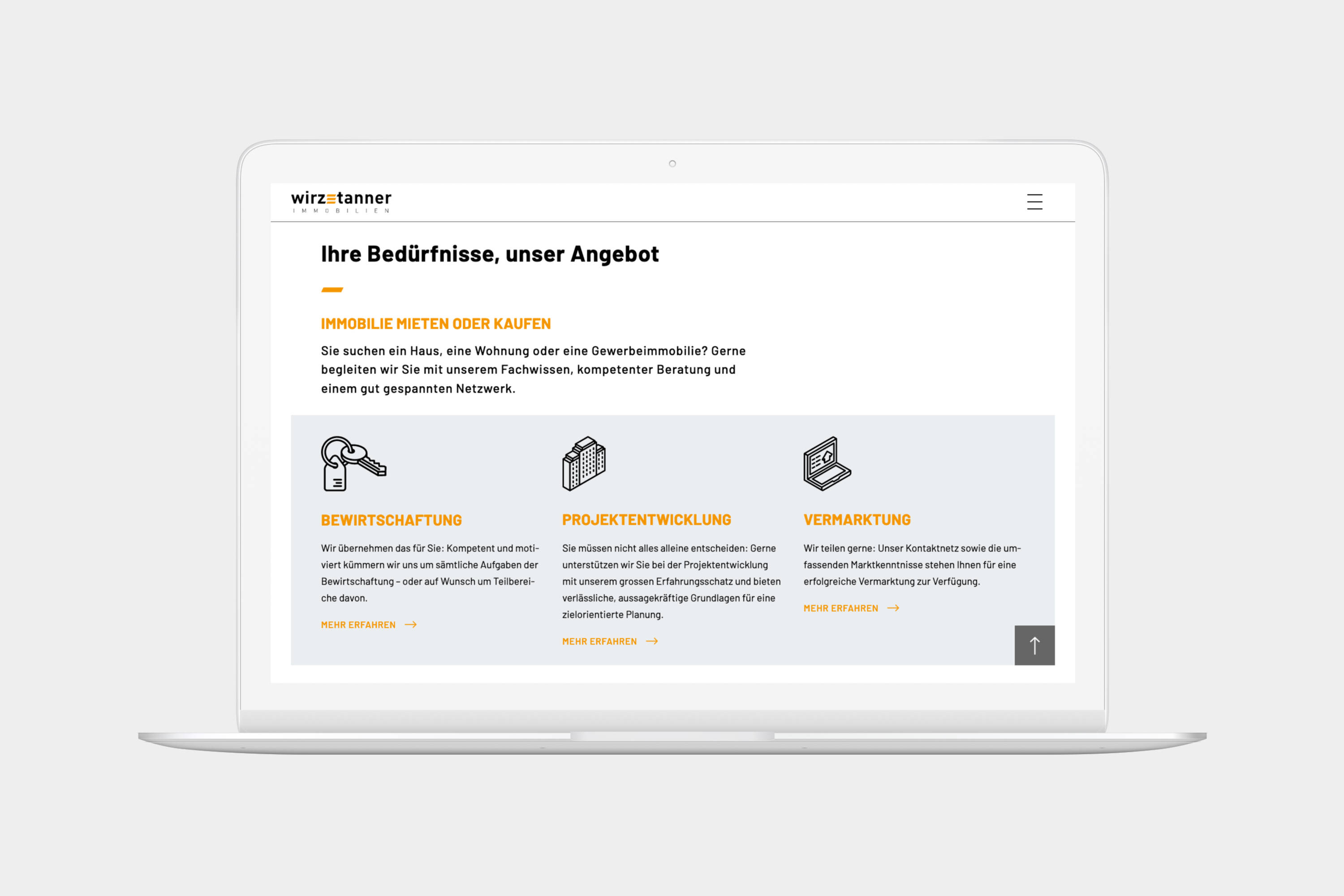 Wirz Tanner – Screendesign