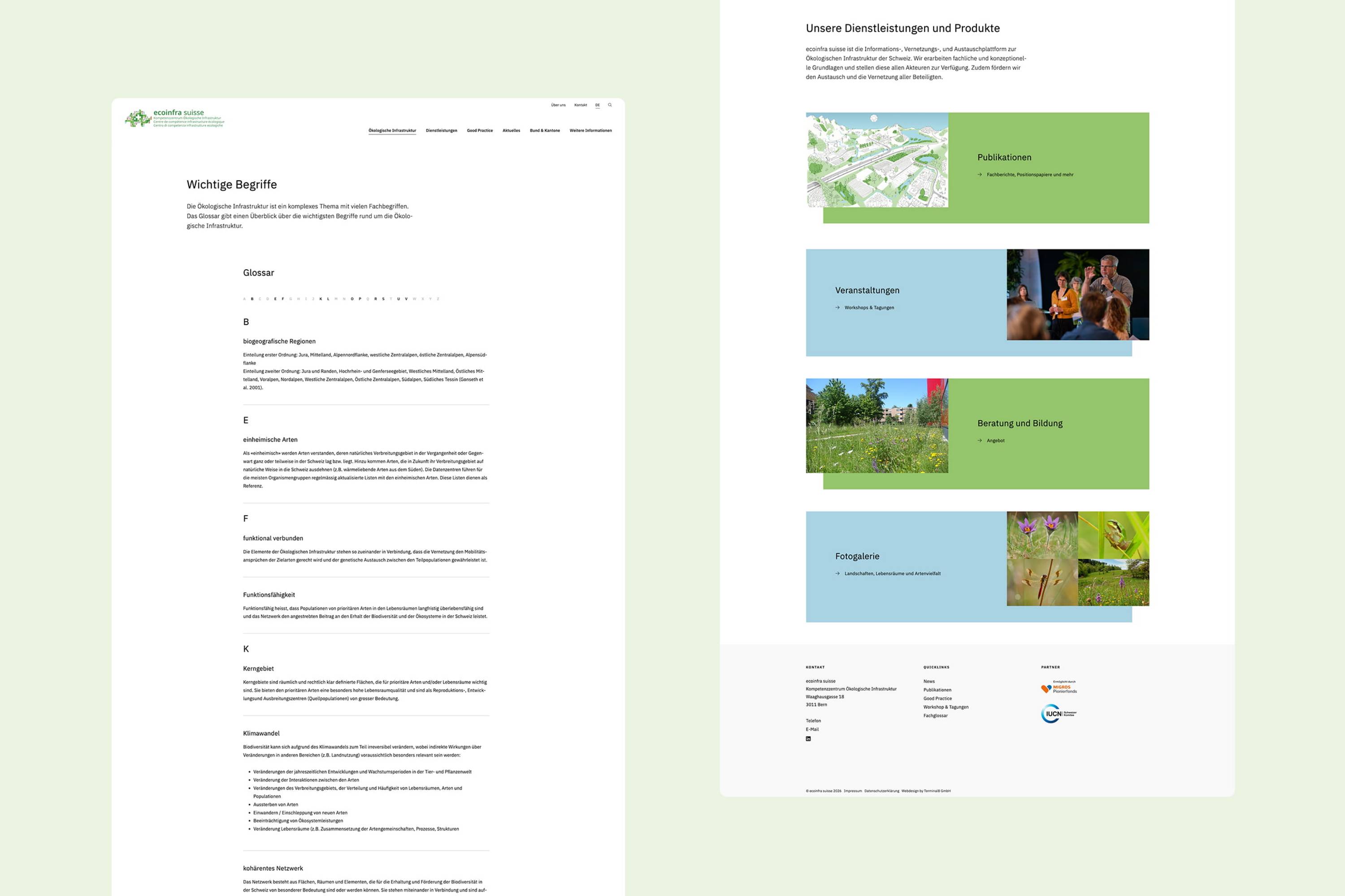 ecoinfrasuisse Website Desktop