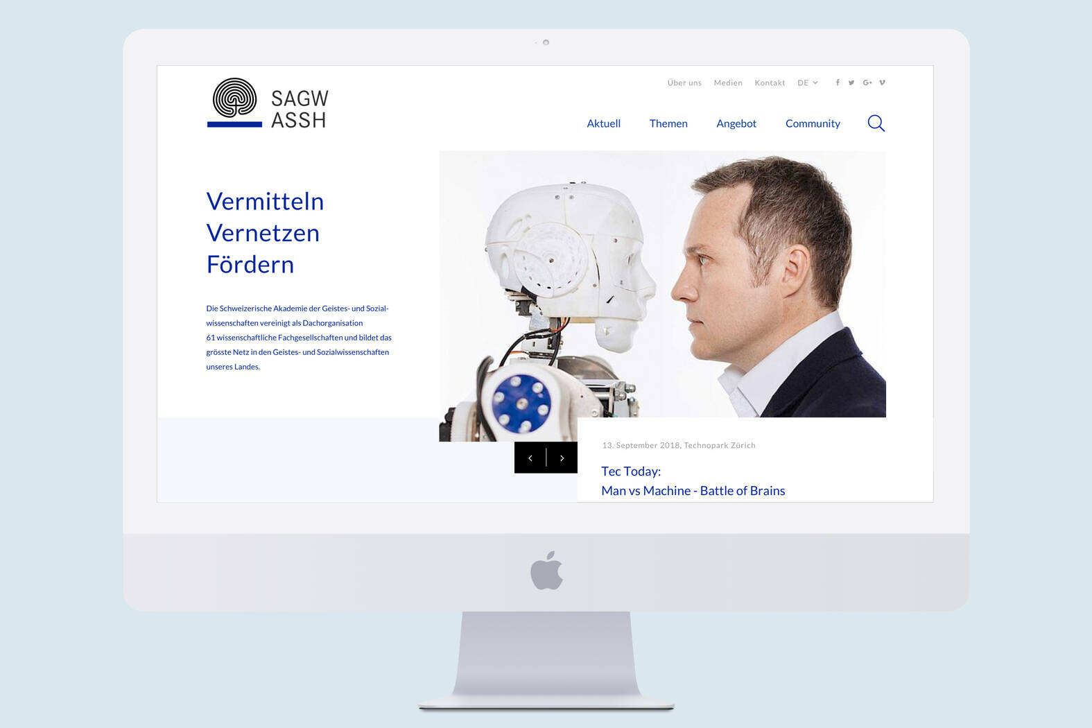 SAGW – Schweizerische Akademie der Geistes- und Sozialwissenschaften – Responsive Website