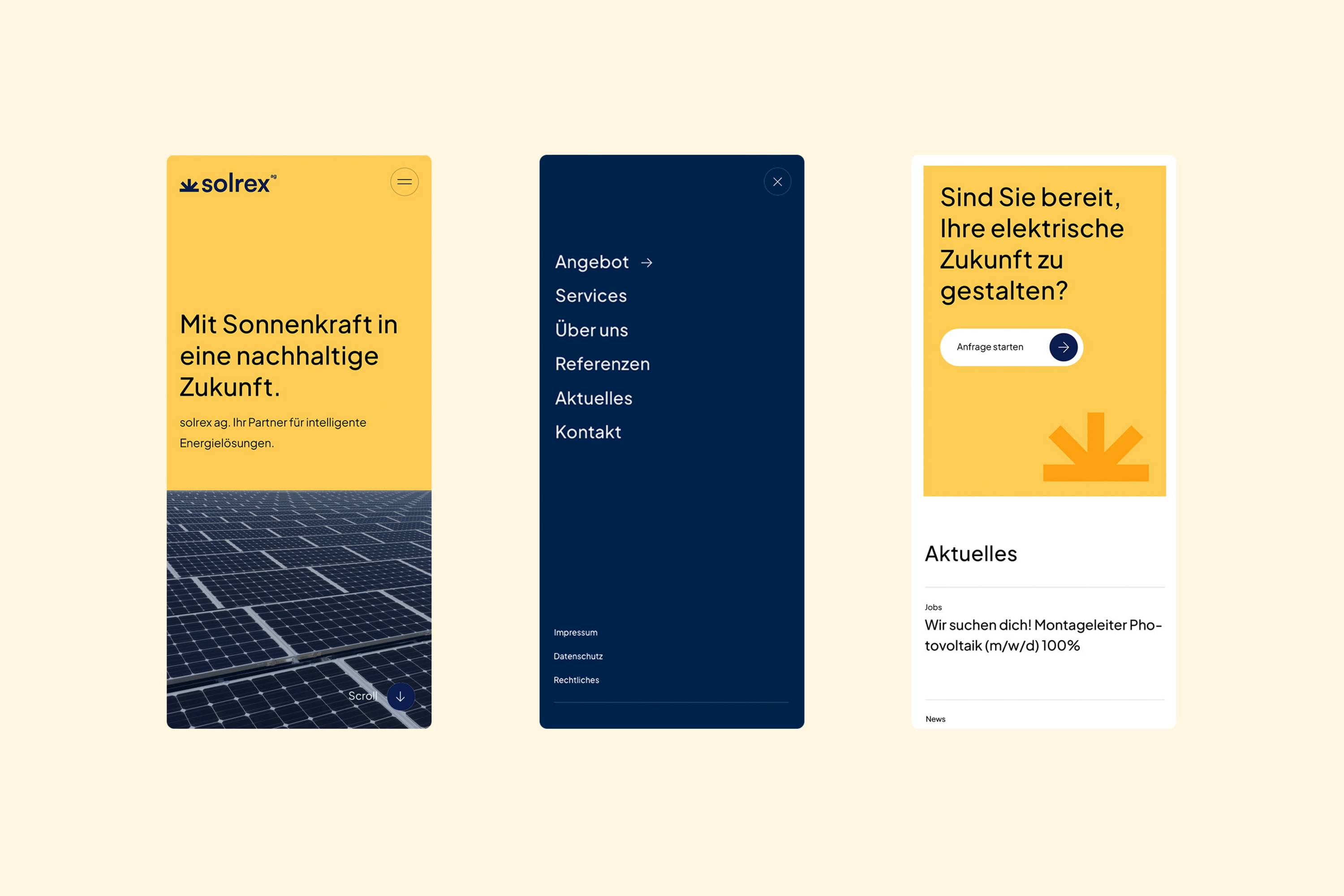 solrex ag – Website Mobile solrex ag – Website Mobile