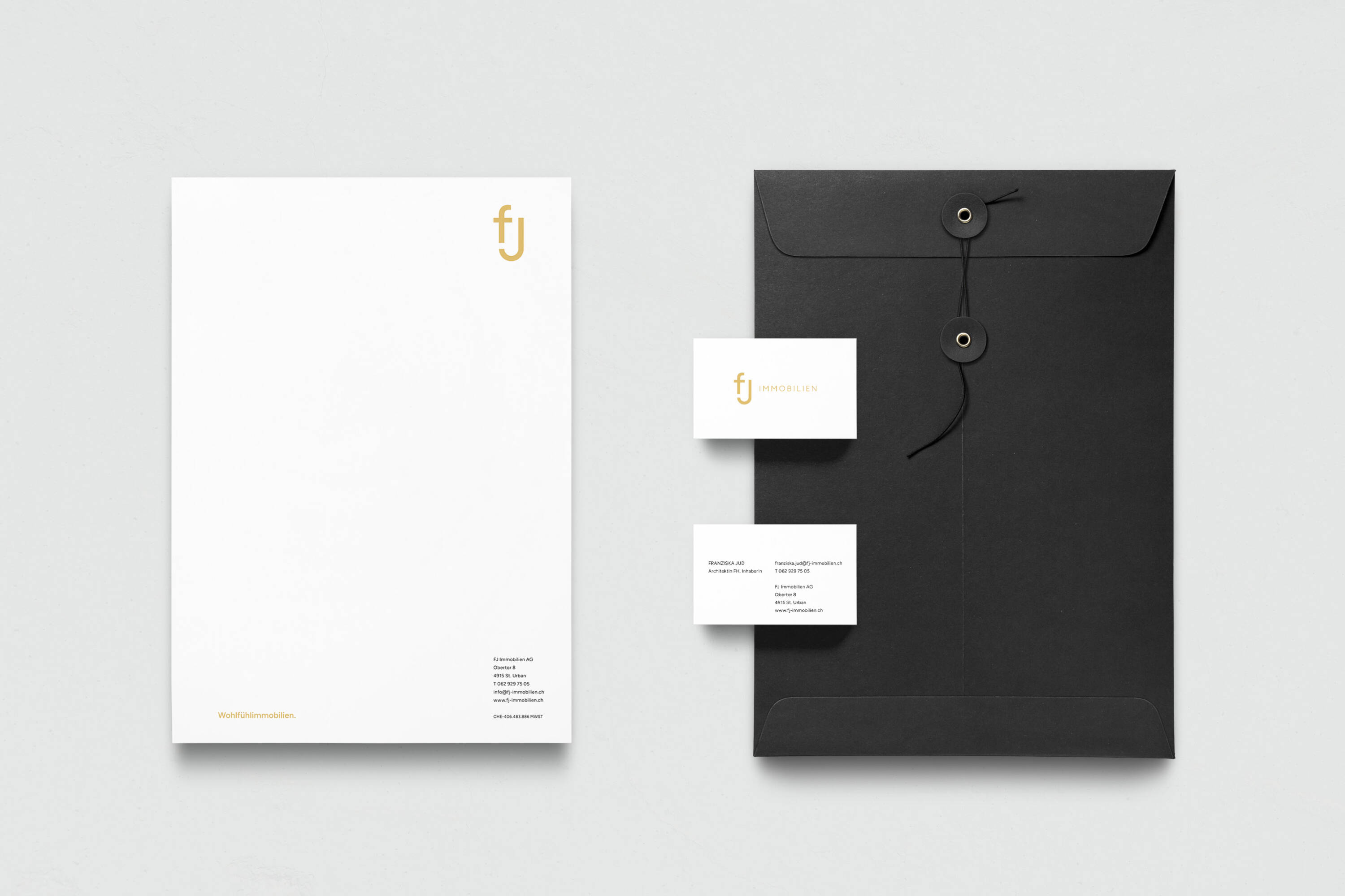 FJ Immobilien Branding Briefschaften FJ Immobilien Branding Briefschaften