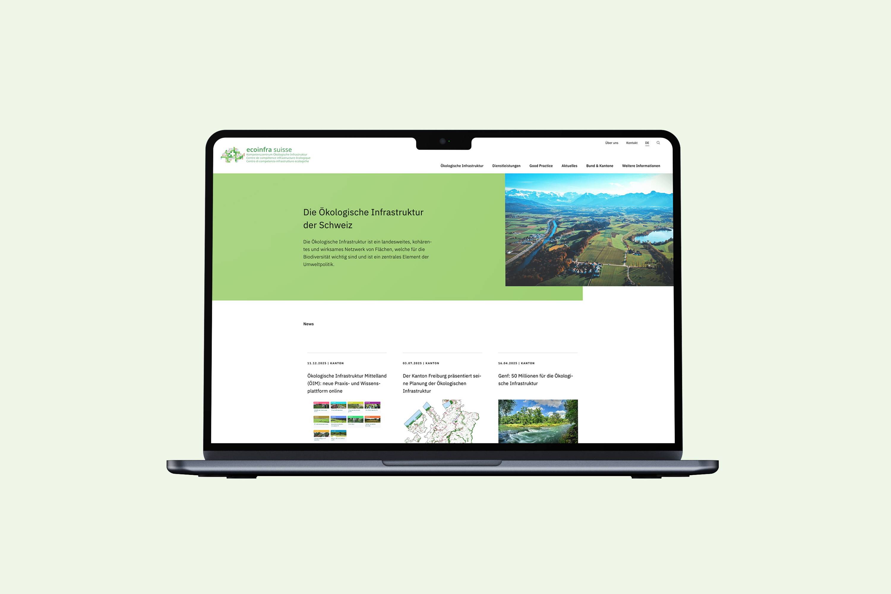 ecoinfrasuisse Website Desktop
